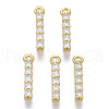 Brass Micro Pave Cubic Zirconia Charms KK-T060-05-I-G-NF-1