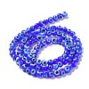 Handmade Evil Eye Lampwork Round Bead Strands LAMP-L055-4mm-15-3