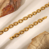 Classic Stainless Steel Oval Link Chain Bracelets & Necklaces Sets for Unisex KZ4634-1-1
