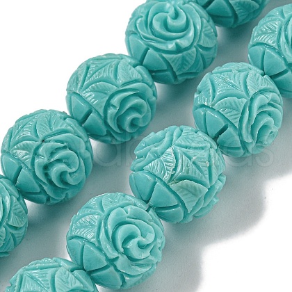 Synthetic Coral Carved Beads Strands CORA-I023-02-1