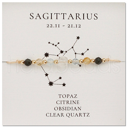 Natural Gemstone Constellation Beaded Bracelets NR2952-6-1
