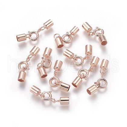 925 Sterling Silver Spring Ring Clasps STER-G019-H-08RG-1