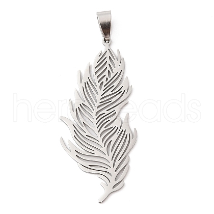 201 Stainless Steel Big Pendants STAS-Q341-21P-1