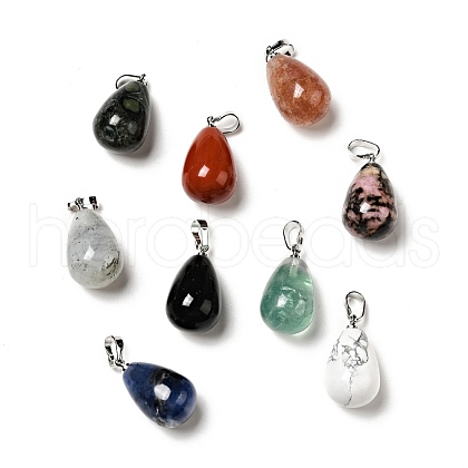 Natural Mixed Stone Pendants G-I332-05P-A-1