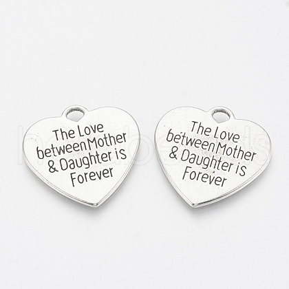 Tibetan Style Alloy Quote Pendants X-TIBE-Q085-04AS-LF-1