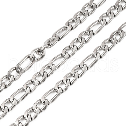 Tarnish Resistant 304 Stainless Steel Figaro Chains CHS-E007-01P-1