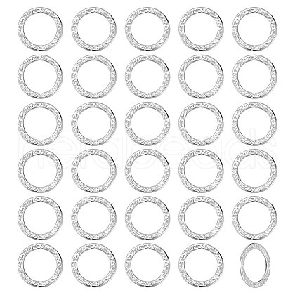 BENECREAT 30Pcs 304 Stainless Steel Linking Rings STAS-BC0003-62B-1