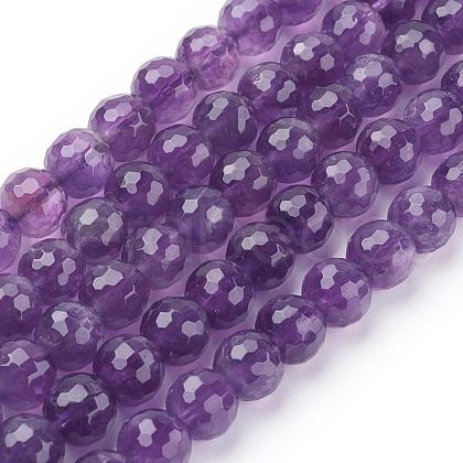 Natural Amethyst Beads Strands X-G-C073-8mm-3-1