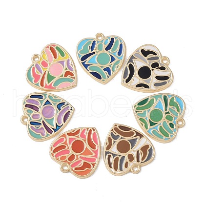 Rack Plating Alloy Enamel Pendants FIND-I038-08-1
