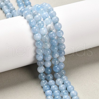 Dyed Natural White Jade Beads Strands G-P407-01-1