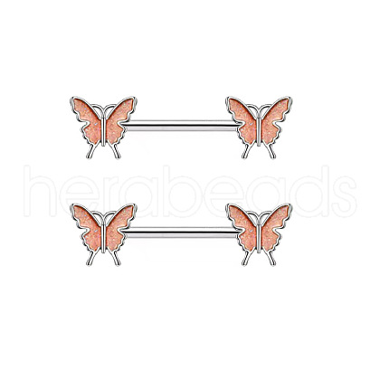 304 Stainless Steel Rhinestone Nipple Rings WGC7CE7-07-1