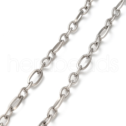 304 Stainless Steel Ring & Oval Link Chains CHS-A016-14P-A-1