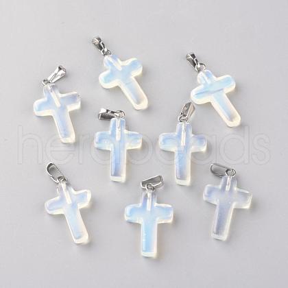 Synthetic Opalite Pendants G-J354-10-1
