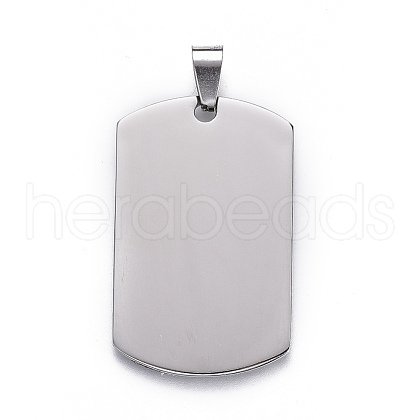 201 Stainless Steel Stamping Blank Tag Pendants STAS-O044-02-P122-1