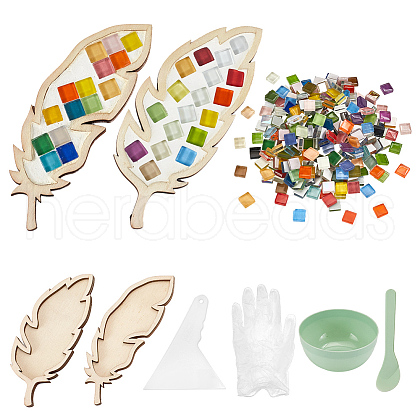 AHADERMAKER DIY Mosaic Making Kits DIY-GA0007-11-1