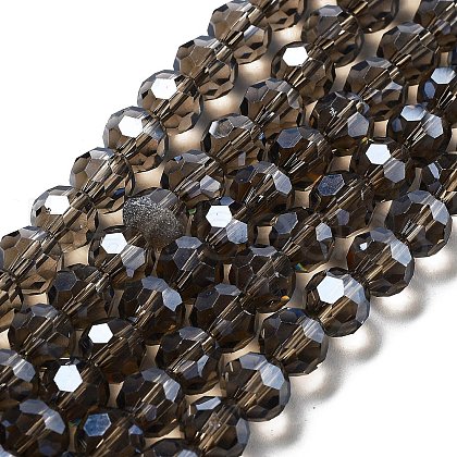 Electroplate Transparent Glass Beads Strands EGLA-A035-T8mm-A16-1