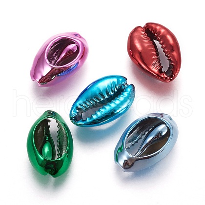 Electroplated Cowrie Shell Beads BSHE-O017-13A-1