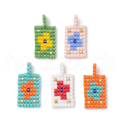 Seed Beads Beaded Pendants PALLOY-MZ00245-1