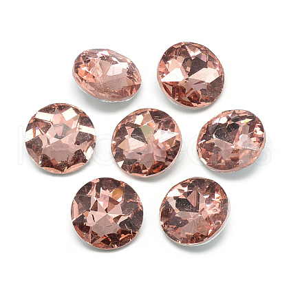 Pointed Back Glass Rhinestone Cabochons RGLA-T029-8mm-06-1