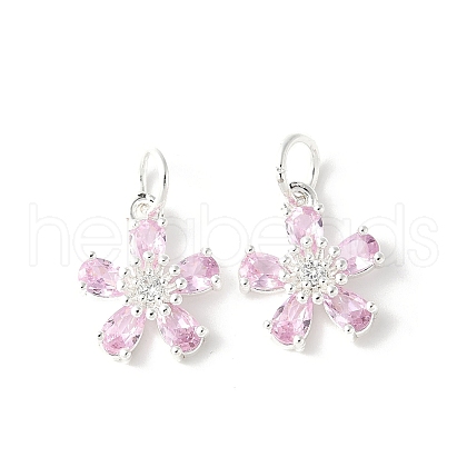 Brass Micro Pave Cubic Zirconia Pendants KK-U067-03S-03-1