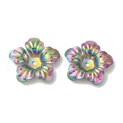 304 Stainless Steel Bead Caps STAS-P363-06MC-1