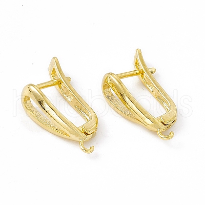 Brass Hoop Earring Findings with Latch Back Closure KK-A172-21G-1