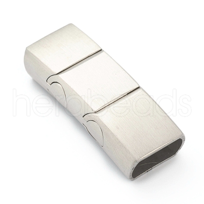 Tarnish Resistant 304 Stainless Steel Magnetic Clasps with Glue-in Ends STAS-B017-08P-1