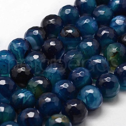 Natural Agate Beads Strands X-G-G882-14mm-D01-2-1