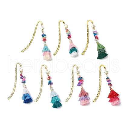 Alloy Hook Bookmarks AJEW-JK00369-1