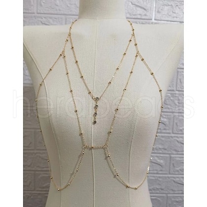 Alloy Crystal Rhinestone Tassel Bikini Sexy Body Chains for Beach Party FS-WG856A8-03-1
