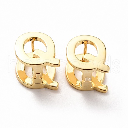 Initial Hoop Earrings for Women EJEW-P194-01G-Q-1
