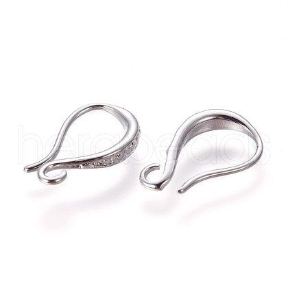 Brass Earring Hooks KK-L177-34P-1