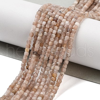 Natural Peach Moonstone Beads Strands G-B093-C01-01-1