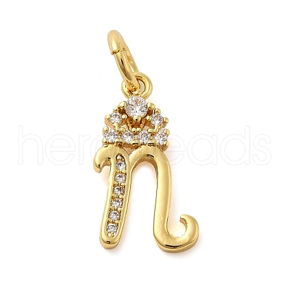 Brass Micro Pave Cubic Zirconia Pendants KK-M273-01G-N-1