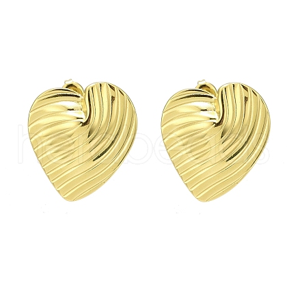 Ion Plating(IP) 304 Stainless Steel Stud Earrings EJEW-K268-09G-1