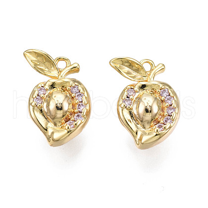 Brass Micro Pave Cubic Zirconia Pendants KK-N231-240-1