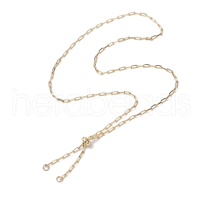 Brass Slider Necklace Makings AJEW-JB01270-1