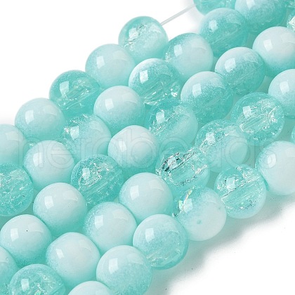 Crackle Glass Beads Strands X1-GLAA-U001-8mm-02-1