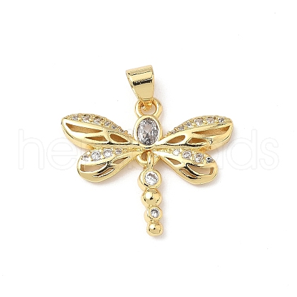 Brass Micro Pave Cubic Zirconia Pendants KK-Q068-09A-G-1