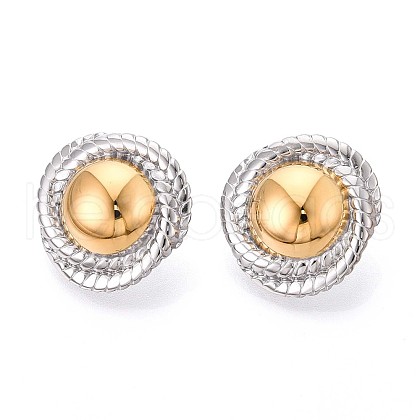 304 Stainless Steel Stud Earrings EJEW-N059-18GP-1