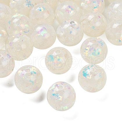 Transparent Resin with Paillette Beads RESI-G110-01E-1