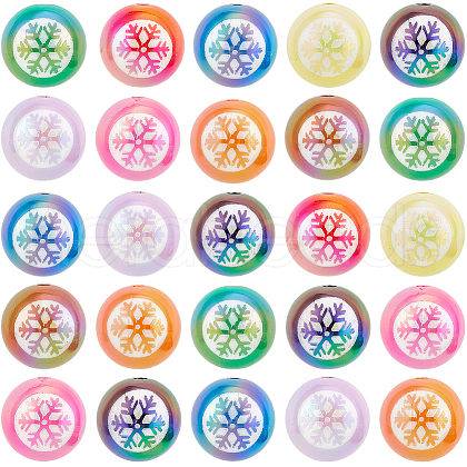 SUNNYCLUE 50Pcs UV Plating Opeque Acrylic Beads MACR-SC0001-51B-1