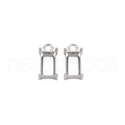 Non-Tarnish 304 Stainless Steel Pendant Rhinestone Settings STAS-N097-142P-1