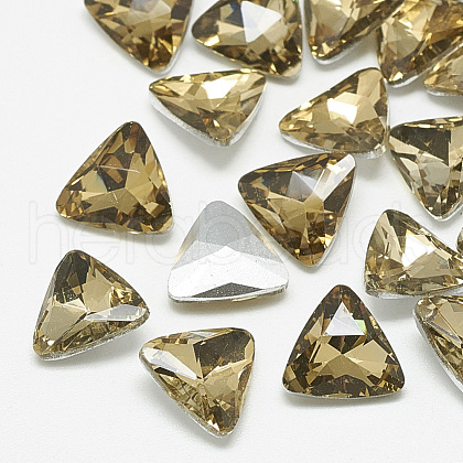 Pointed Back Glass Rhinestone Cabochons RGLA-T087-14mm-04-1