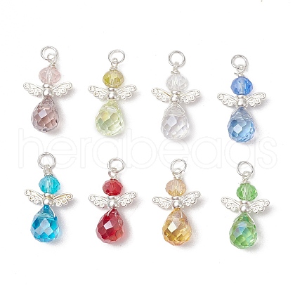 Electroplate Glass Pendants PALLOY-JF03508-03-1