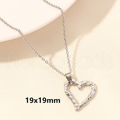 Stainless Steel Heart-shaped Necklace Jewelry DIY Accessories FY2457-3-1