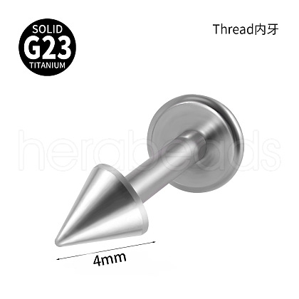 G23 Titanium 17 Gauge Internally Threaded Labrets WGEEA58-18-1