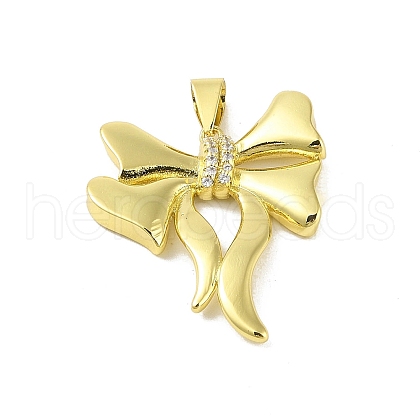 Brass Micro Pave Cubic Zirconia Pendants KK-E111-16G-1
