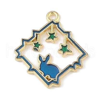 Alloy Enamel Pendant ENAM-Z010-02C-KCG-1