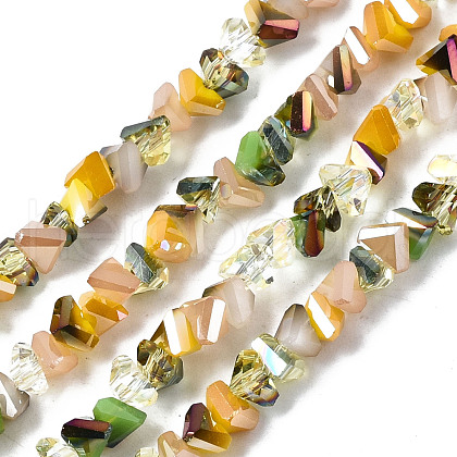 Electroplate Glass Beads Strands EGLA-N002-09-06D-1